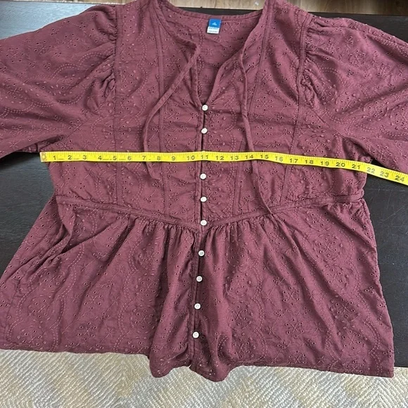 Bohemian eyelet peasant poet Blouse - Picture 7 of 10